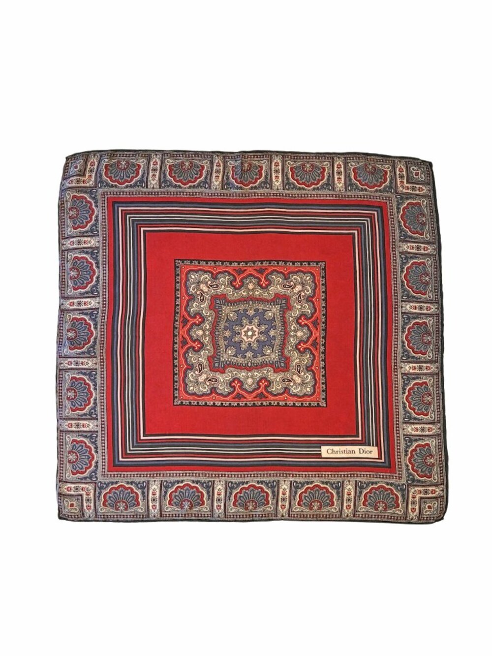 Christian Dior Silk Hand Rolled Handkerchief Scarf
